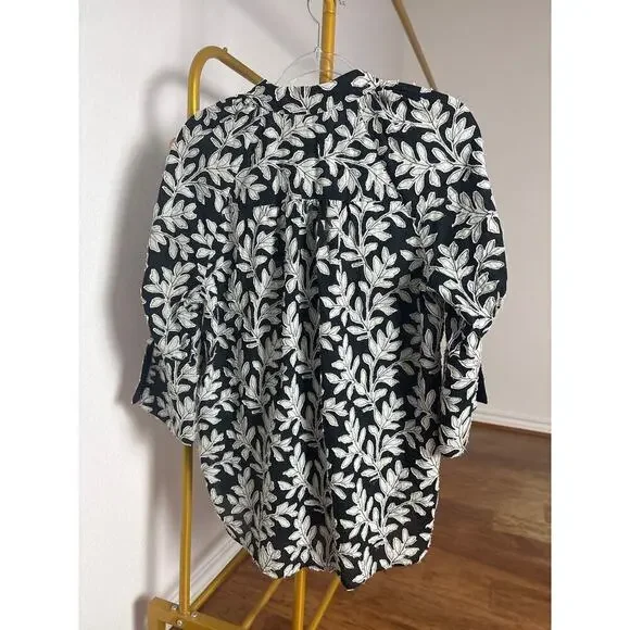 B18 Anthropologie Floral Blouse Top Womens Small Embroidered - Picture 4 of 8